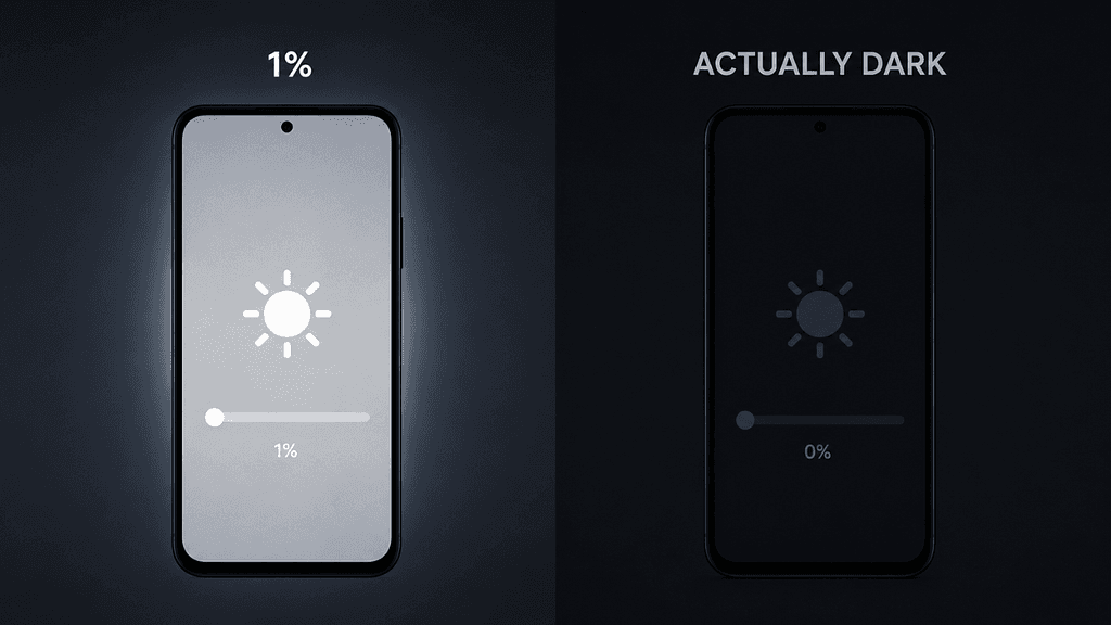 The 1% Brightness Lie: Why Your Phone Screen Is Never Actually Dim Enough