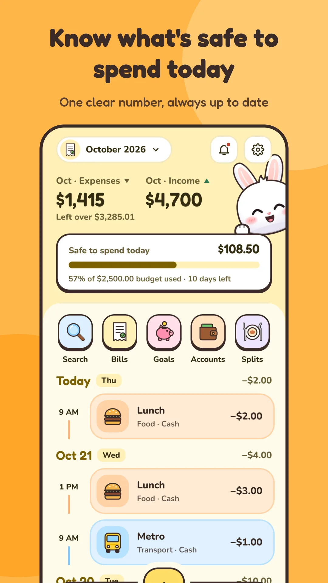 Know what is safe to spend