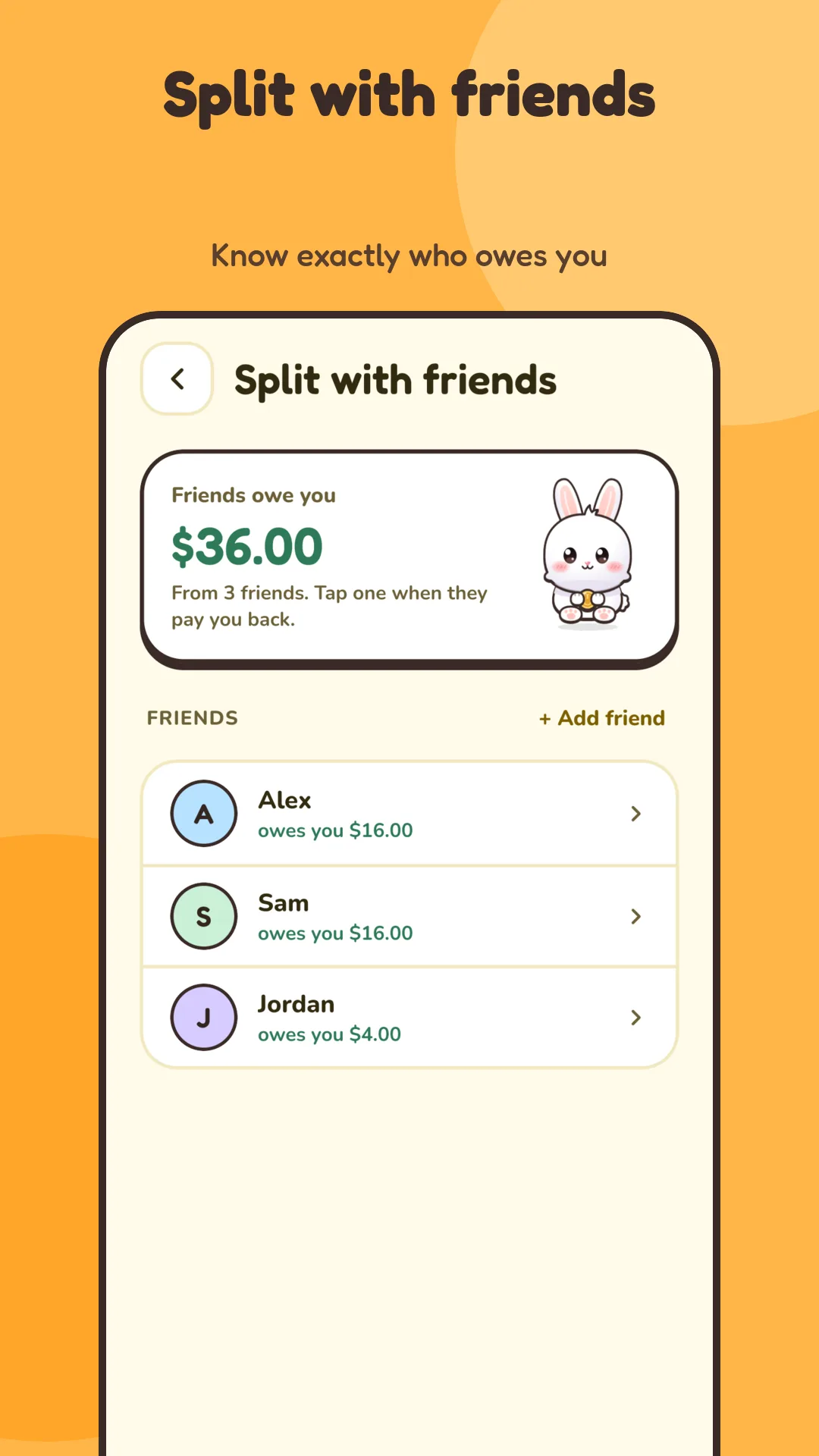 Split with friends