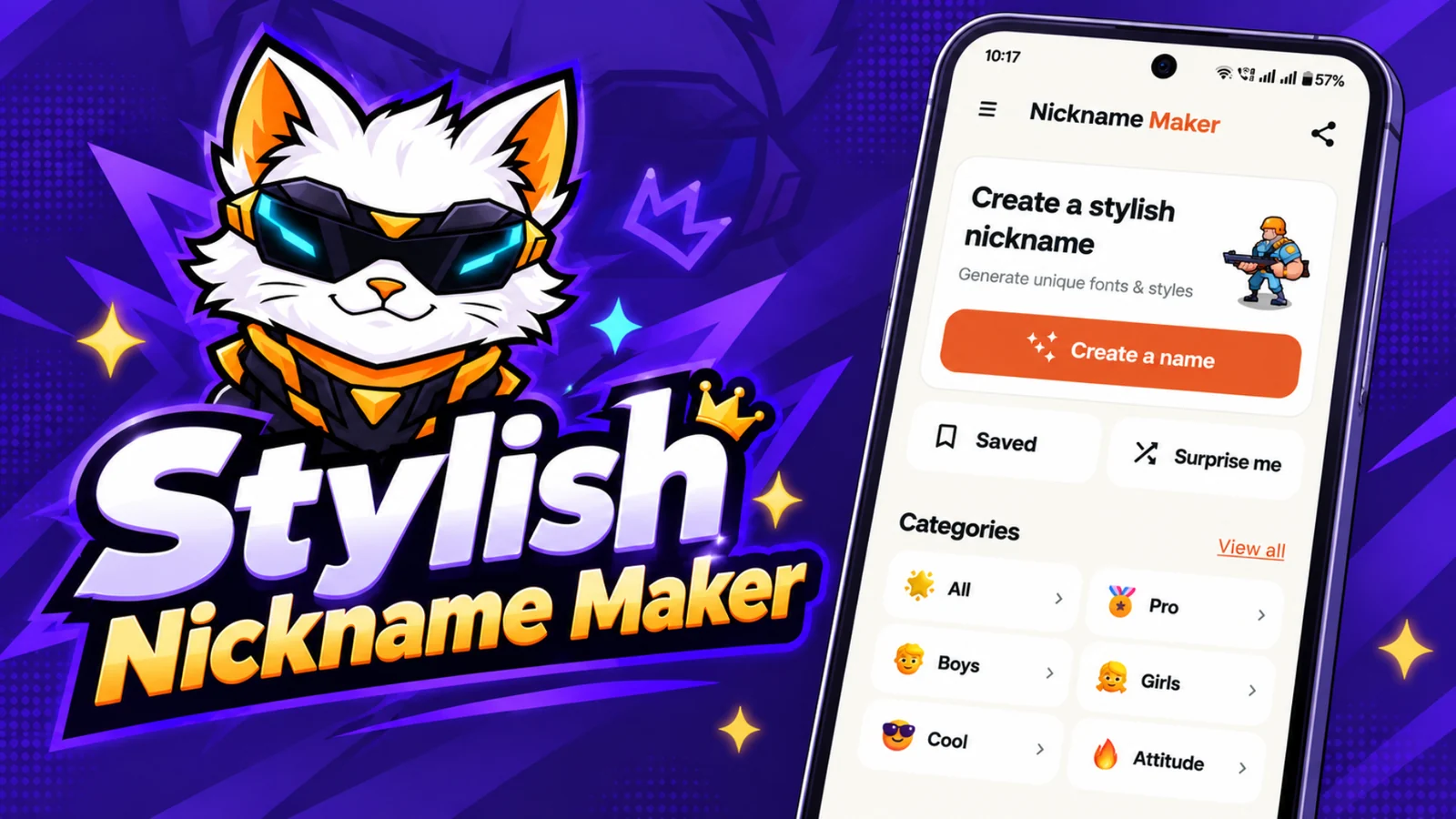 Create and browse nicknames